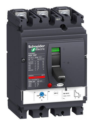 Силовой автомат Schneider Electric Compact NSX 100, TM-D, 36кА, 3P, 63А