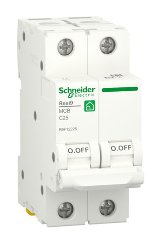 Автоматический выключатель Schneider Electric Resi9 2P 25А (C) 6кА, R9F12225