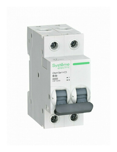 Автоматический выключатель Systeme Electric City9 Set 2P 50А (B) 4.5кА, C9F14250