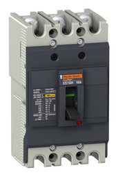 Силовой автомат Easypact EZC 100, TM-D, 30кА, 3P, 16А