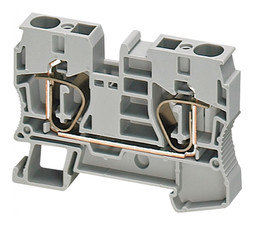 Клеммник пружинный проходной Linergy TR 10 мм², серый, NSYTRR102