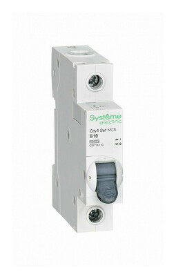 Автоматический выключатель Systeme Electric City9 Set 1P 10А (B) 4.5кА, C9F14110