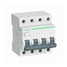 Автоматический выключатель Systeme Electric City9 Set 4P 10А (B) 4.5кА, C9F14410